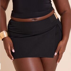 NWT PrettyLittleThing Black Women's skort